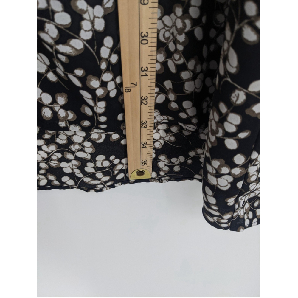 Sejour Tunic Blouse Womens 3X Black Peplum Floral Print Long Sleeve Top Plus - Picture 8 of 8